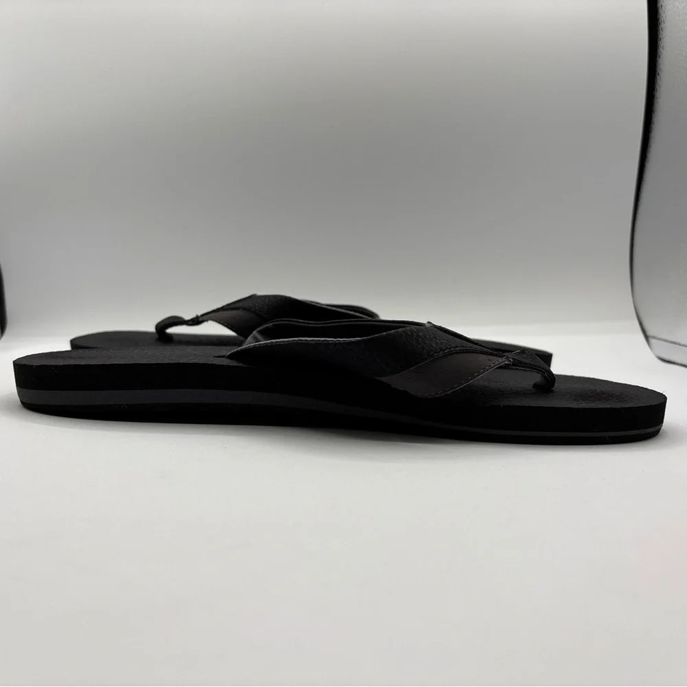 Reef Flip Flops Men's Size 12 K-10 EUR 45 Black Gray Slip On Comfort Sandals